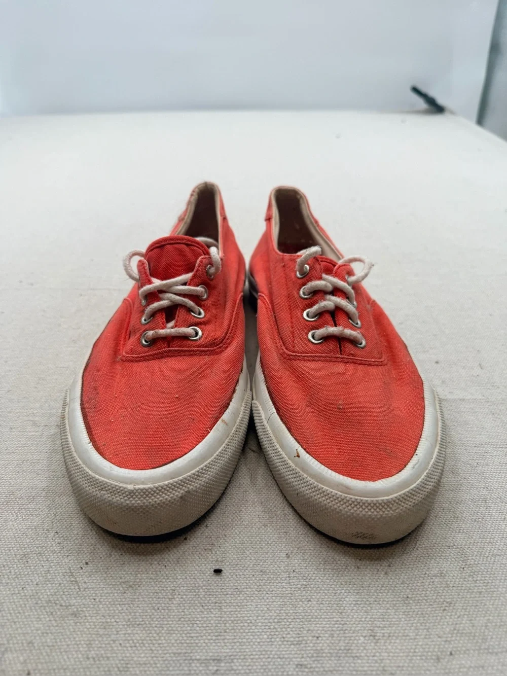 Tommy Bahama Red Canvas Low-Top Sneaker with White Laces